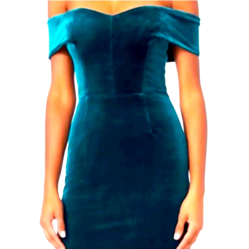 *****HOLIDAY SPECIAL***** Nicholas women's dress, velvet, turquoise - NWT Size 2